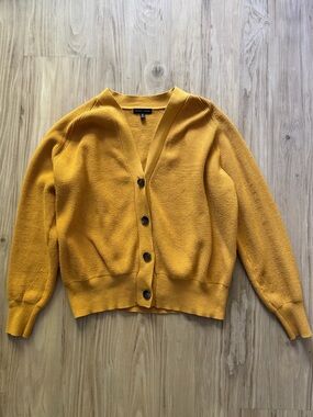 Universal Standard Mustard Better-than-Wool Cardigan - XS